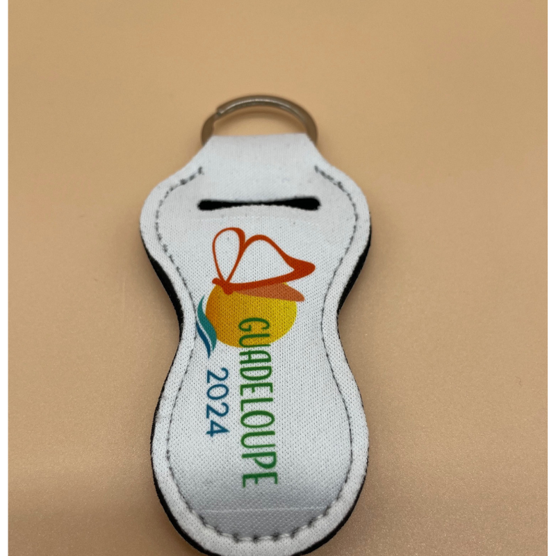 Chapstick or Hand Santizer Holder Keychain with Design