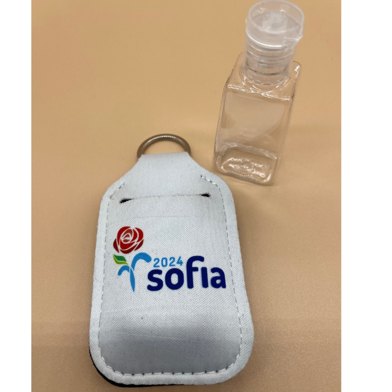 Chapstick or Hand Santizer Holder Keychain with Design