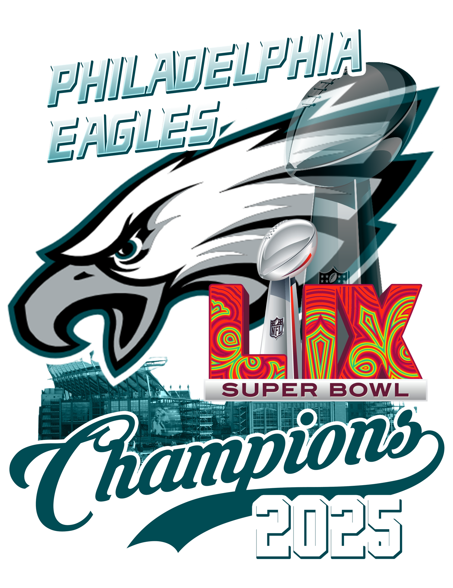 PHILA EAGLES APPAREL- SUPERBOWL CHAMPIONS DESIGNS TO BE ADDED Mon. 2/10!!