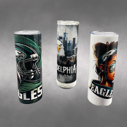 EAGLES- 20 oz TUMBLERS and 20 oz BLUETOOTH SPEAKER TUMBLERS