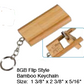 Custom Engraved  USB  Flash Drive with Keychain- Rectangle Shape