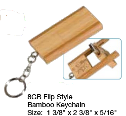 Custom Engraved  USB  Flash Drive with Keychain- Rectangle Shape