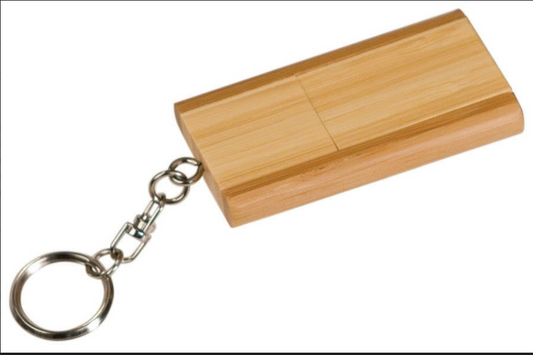 Custom Engraved  USB  Flash Drive with Keychain- Rectangle Shape