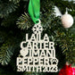 Name Ornament Tree Shape