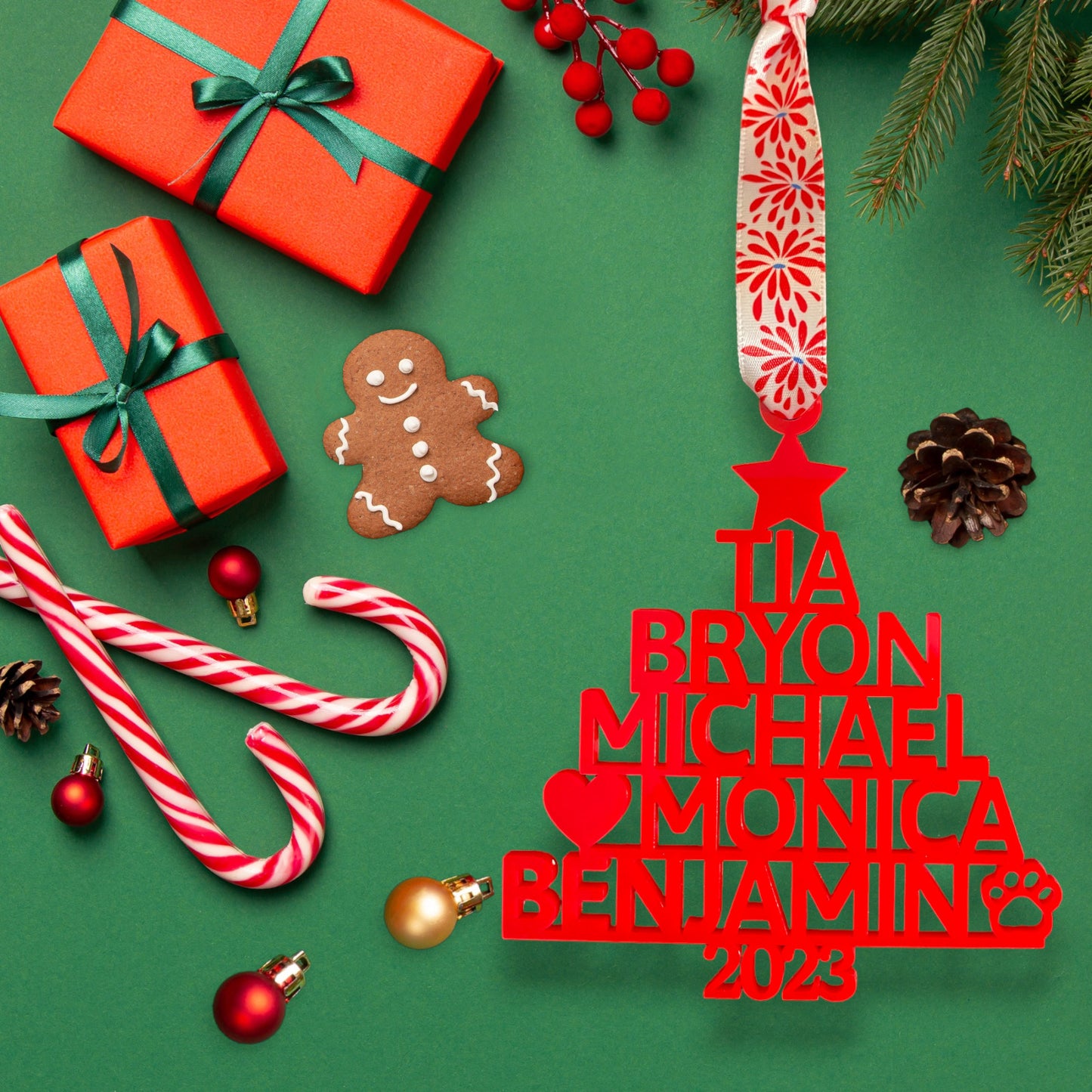 Name Ornament Tree Shape