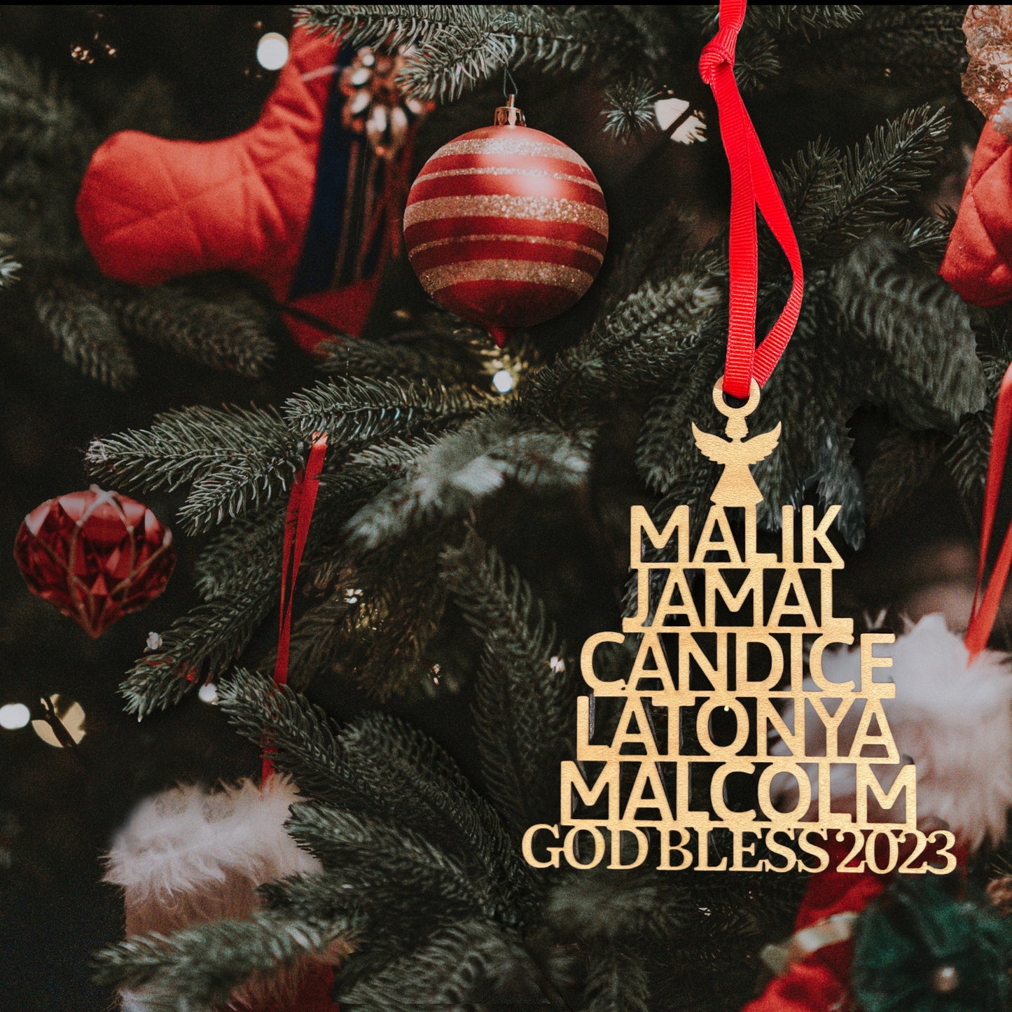 Name Ornament Tree Shape