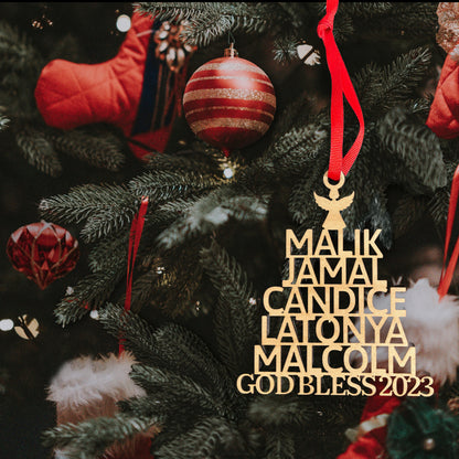 Name Ornament Tree Shape
