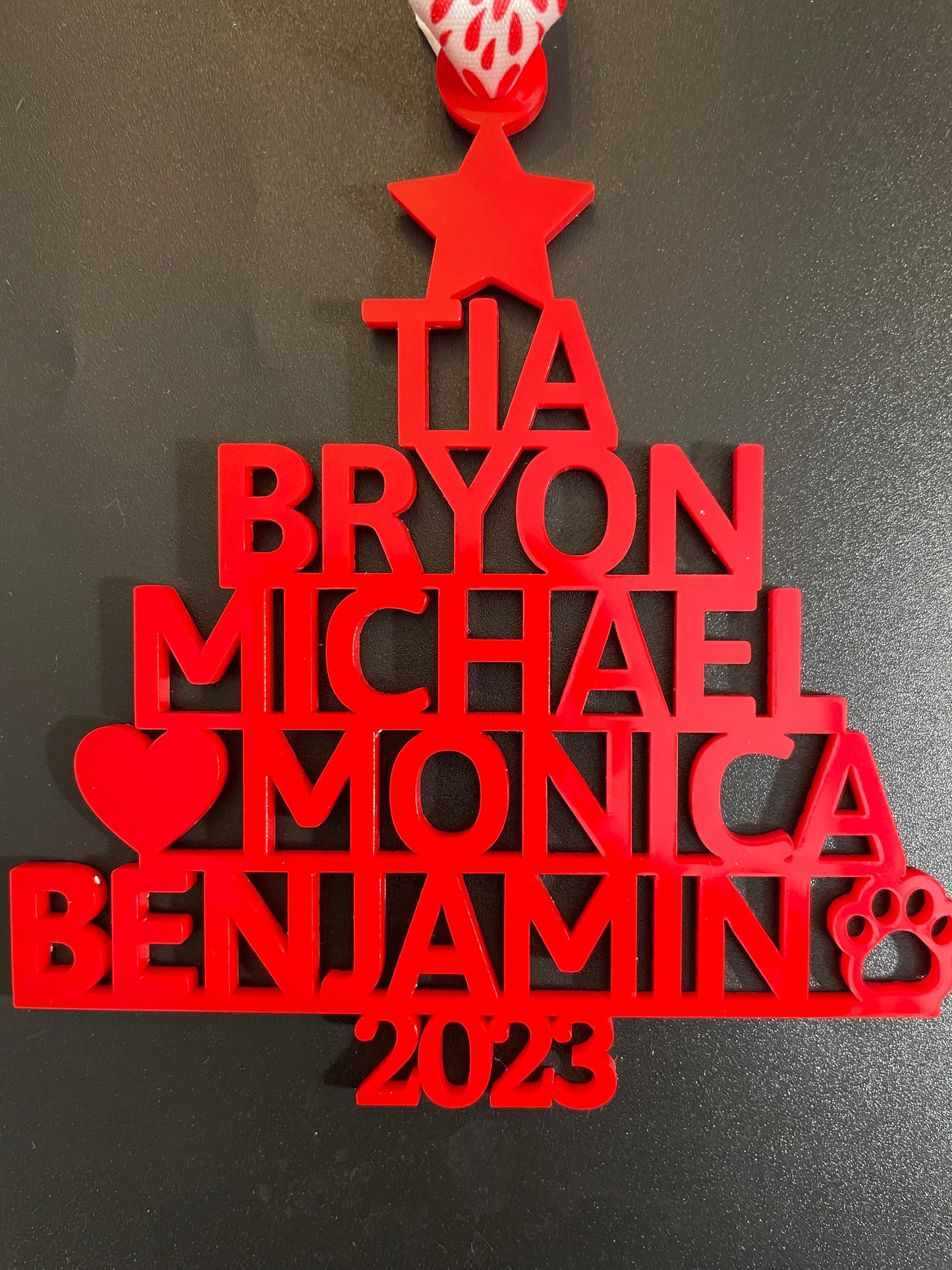 Name Ornament Tree Shape