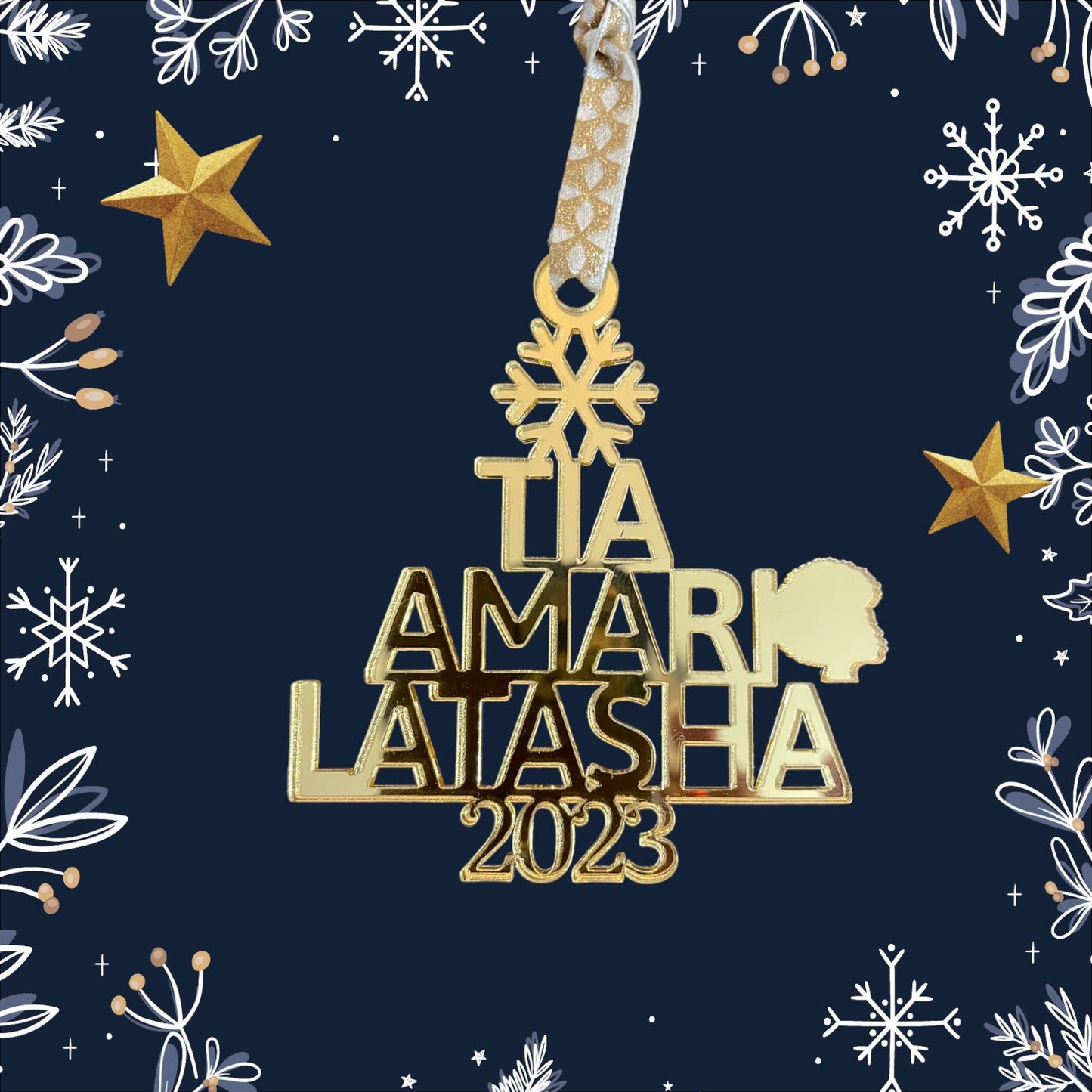 Name Ornament Tree Shape