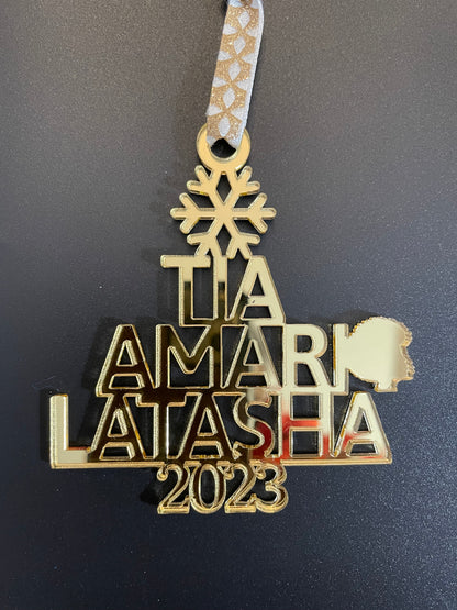 Name Ornament Tree Shape