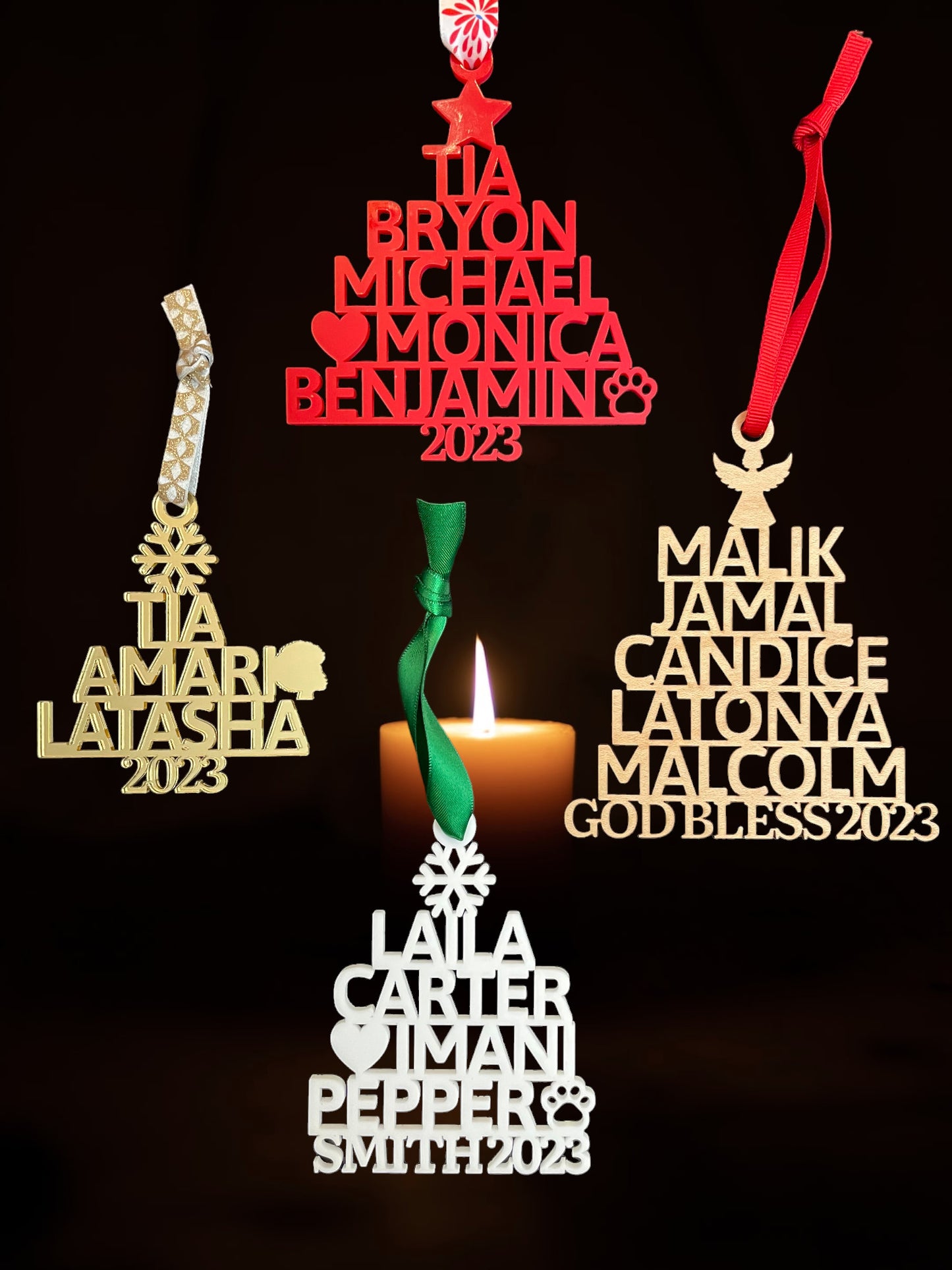 Don't settle for ordinary when you can have extraordinary. Make your tree shine bright this holiday season with our Personalized Name Ornaments. Order now and experience the joy of giving a gift that will be treasured forever.