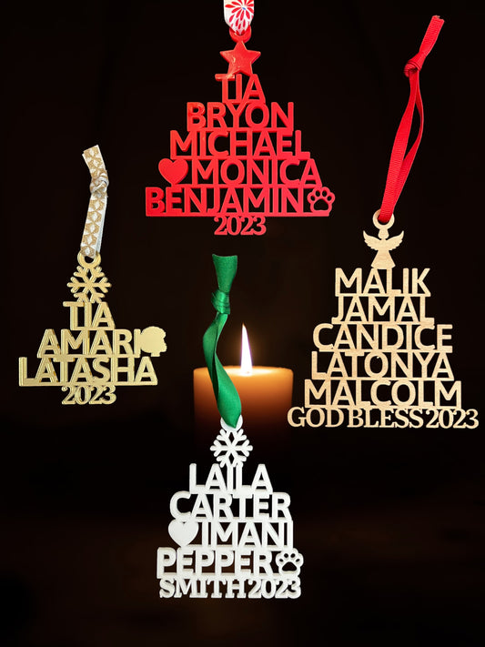 Don't settle for ordinary when you can have extraordinary. Make your tree shine bright this holiday season with our Personalized Name Ornaments. Order now and experience the joy of giving a gift that will be treasured forever.