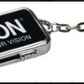 Custom Engraved  Black/Silver Metal USB Flash Drive with Keychain