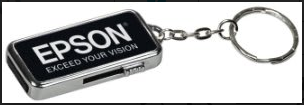 Custom Engraved  Black/Silver Metal USB Flash Drive with Keychain