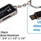 Custom Engraved  Black/Silver Metal USB Flash Drive with Keychain